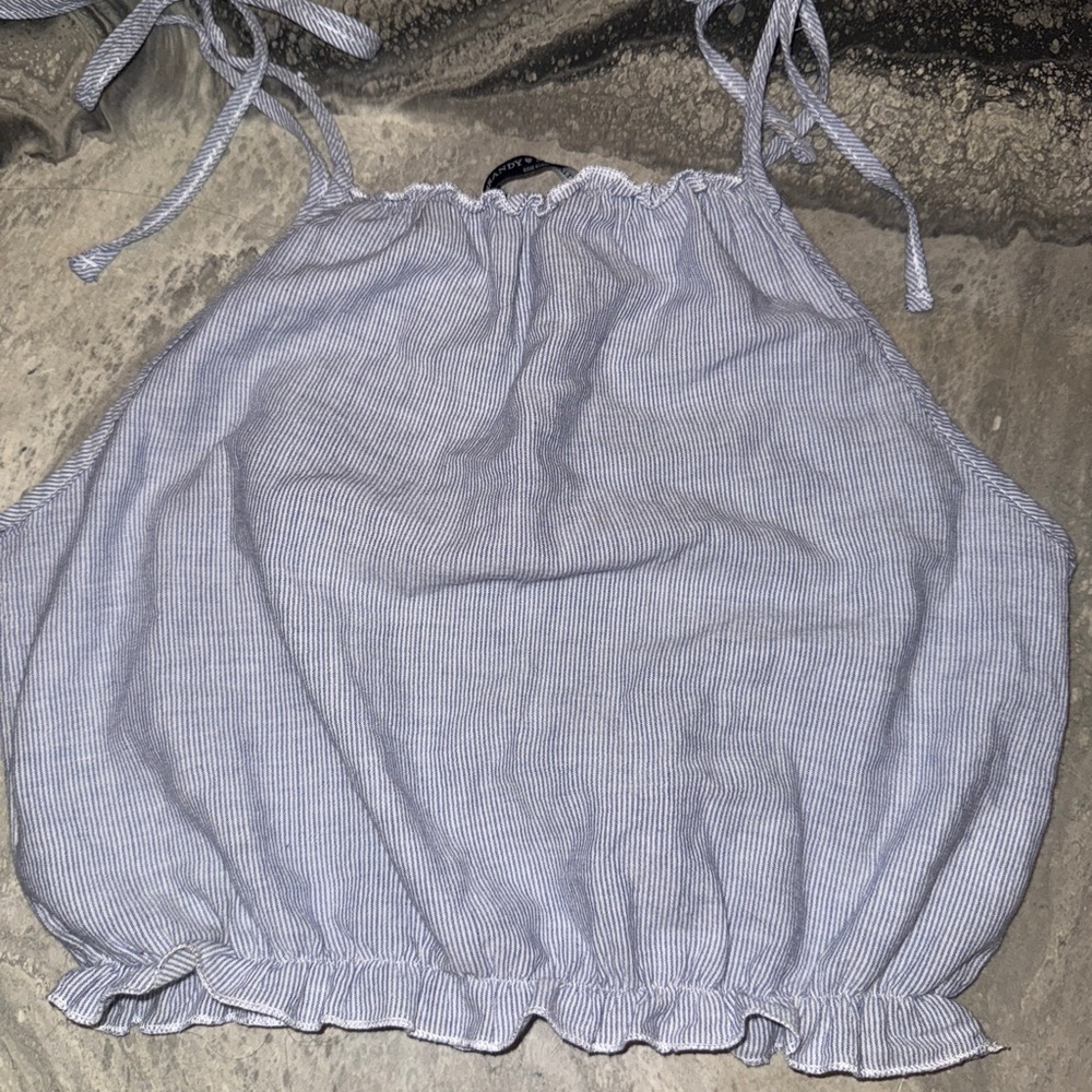 Striped Blue And White Top